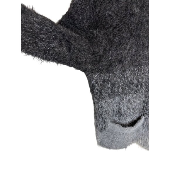 WNTD Apparel Blu Boy Mohair Unisex Cardigan Black Grey-sz Medium - Picture 6 of 13